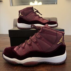 Air Jordan 11 Retro GG Heiress Velvet Maroon Shoes